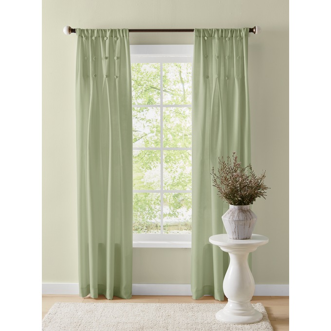 Pleated Window Panel with Buttons, , large