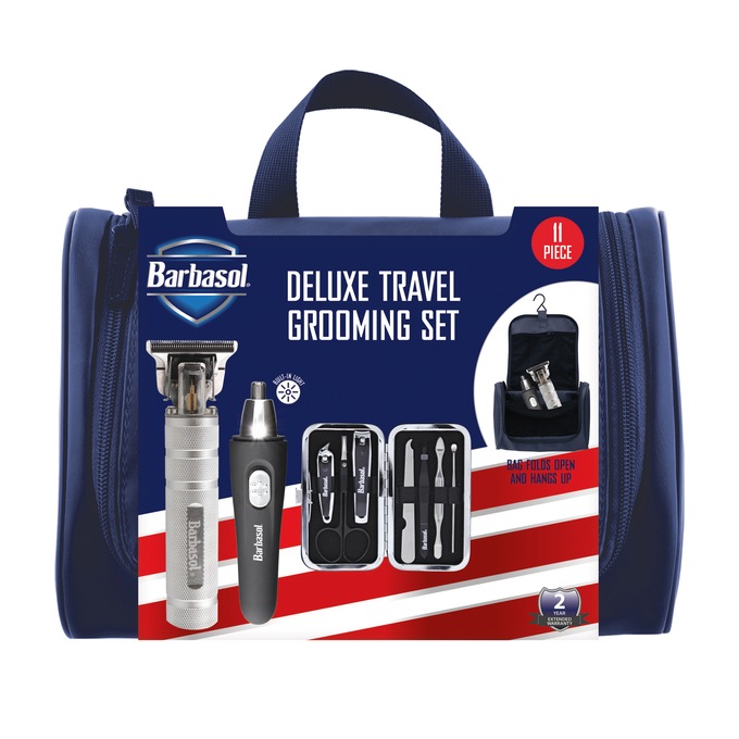 Barbasol Men's Deluxe Travel Grooming Set, , large