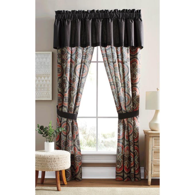 Evelyn Panel Pair and Valance, , large