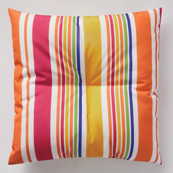 Button-Tufted Outdoor Pillow, , large