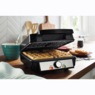 4-Slice Waffle Maker, Black Stainless Steel, large