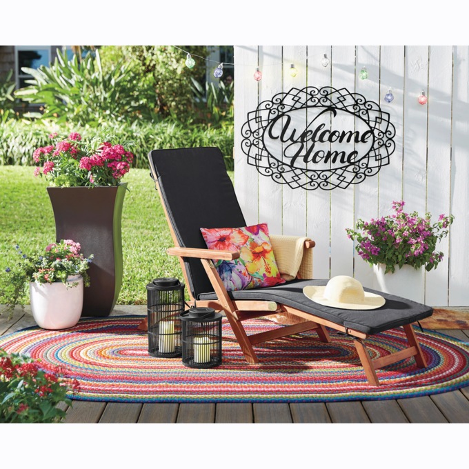 Indoor/Outdoor Bright Braided Rug, , large