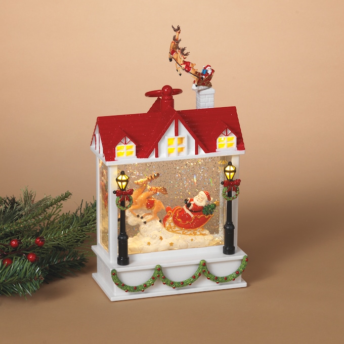 Lit Sleigh Waterglobe, , large