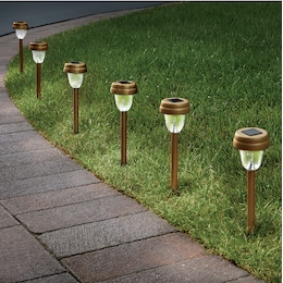 6-Piece Solar Stake Light Set, , large