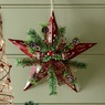 Decorated Holiday Barn Star, , large