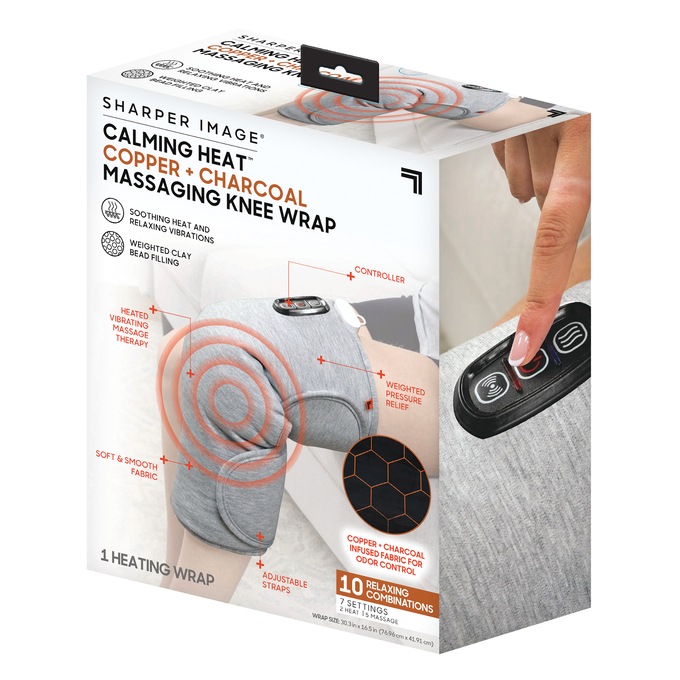 Calming Heat Massaging Knee Wrap, , large