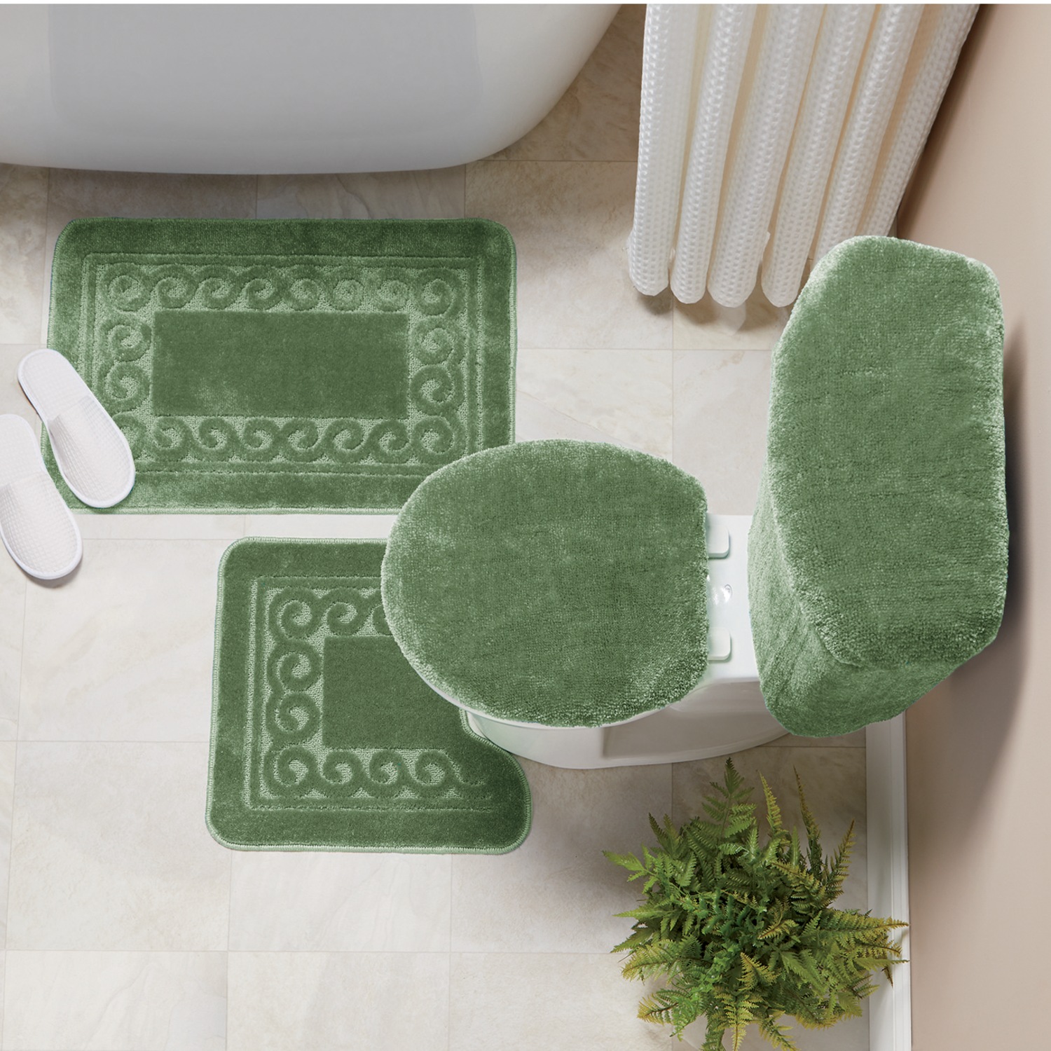 5Piece Scroll Bath Rug Set Ginny's