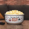 Personalized Family Movie Night Ceramic Popcorn Bowl, , large