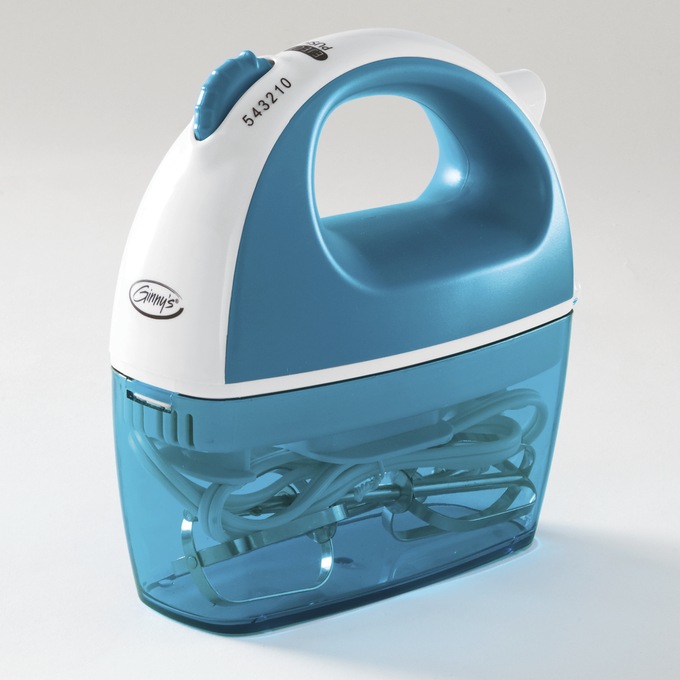 Ginny's Brand 5-Speed Hand Mixer with Storage Case for Cord and Attachments, , large
