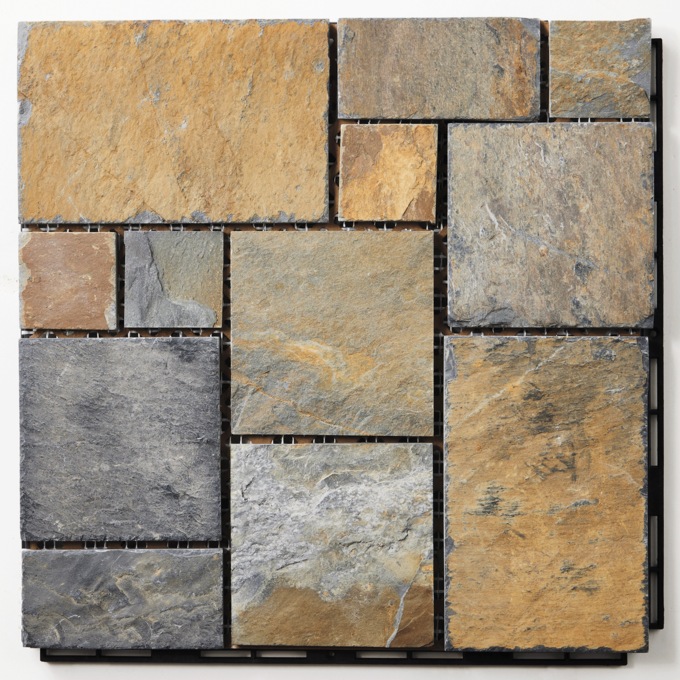 Set of 8 Outdoor Stone Patio Tiles, , large