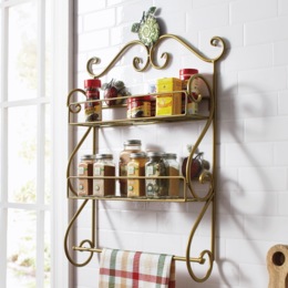 Leafy Apple Paper Towel Holder &amp; Spice Rack, , large
