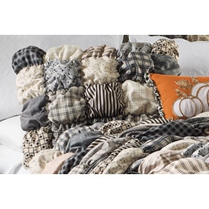 Farmhouse Puff Sham in Neutral Shades, Multi, large