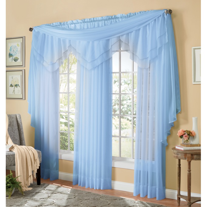 Luxury voile valance Emelia Sheer Voile Window Treatments Ginny S