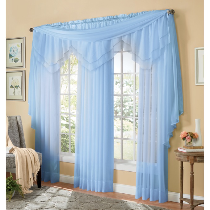 Luxury voile valance Emelia Sheer Voile Window Treatments Ginny S