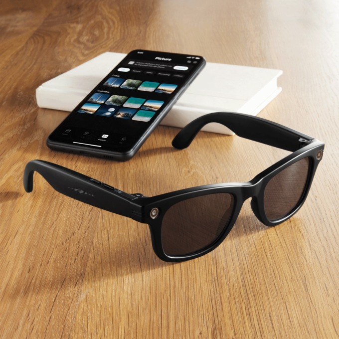 Intelligent Galaxy Smart Sunglasses, Black, large