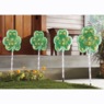 Lit Shamrock Yard Stakes, , large