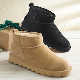 Bearpaw Shorty Suede Bootie for Women with Water Resistance, , large