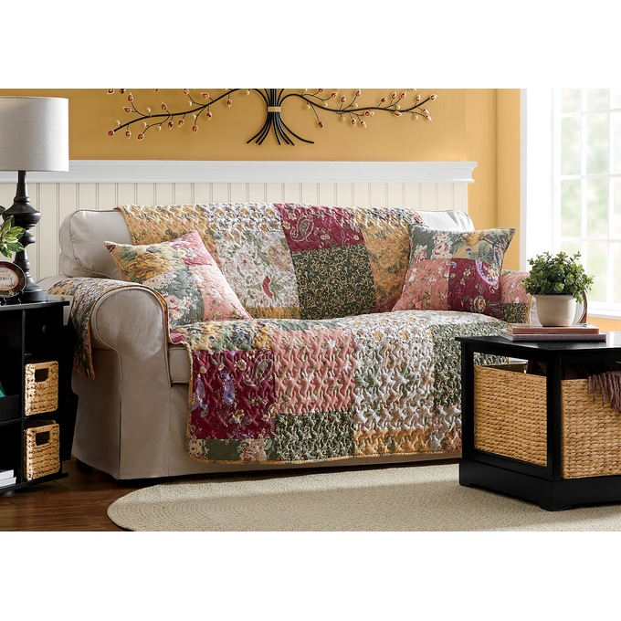 Quilted Furniture Protector and Pillow Cover, , large