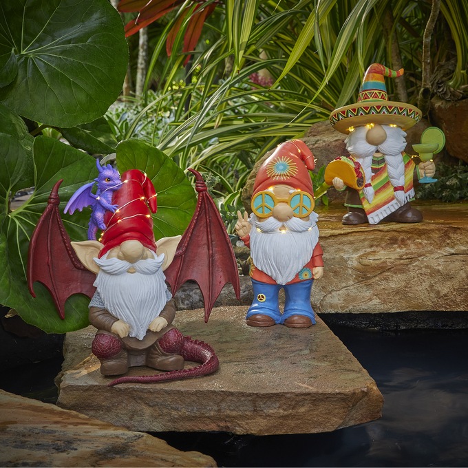 Solar Fun Garden Gnome, , large