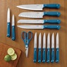 Ginny&#39;s 14-Piece Cutlery Knife Block with Sharpener, Island Blue, large