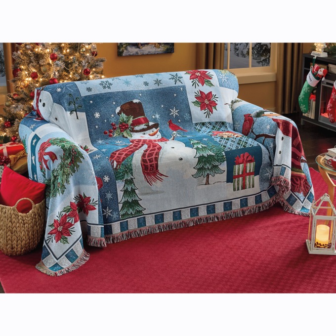 Winter Wonderland Tapestry Furniture Throw, , large