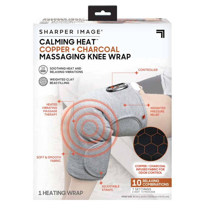 Calming Heat Massaging Knee Wrap, , large