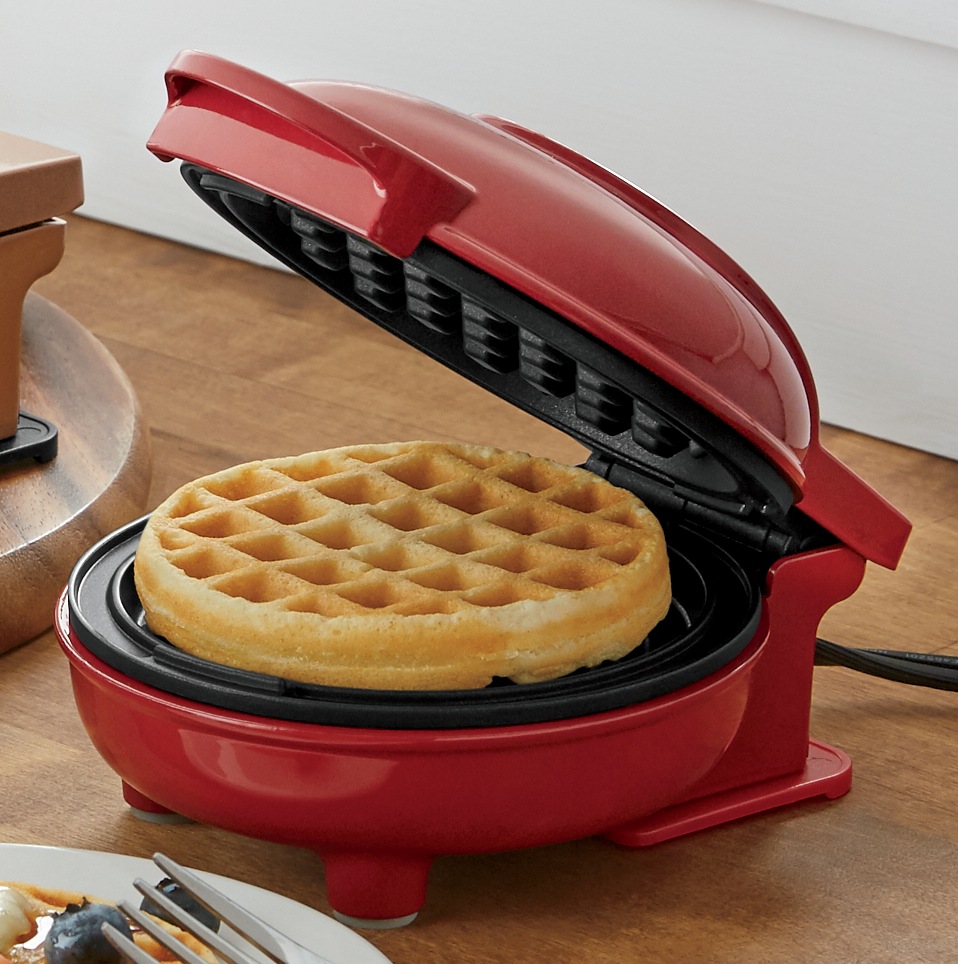 red waffle maker