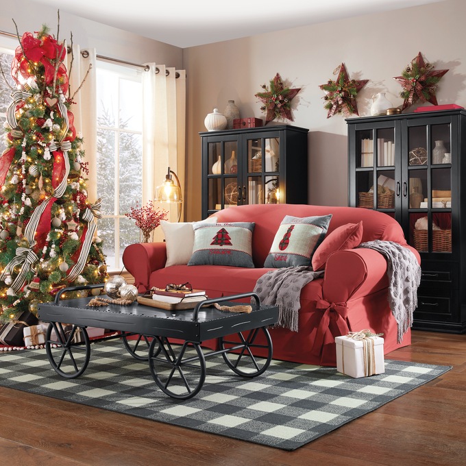 Solid Farmhouse Slipcovers, , large