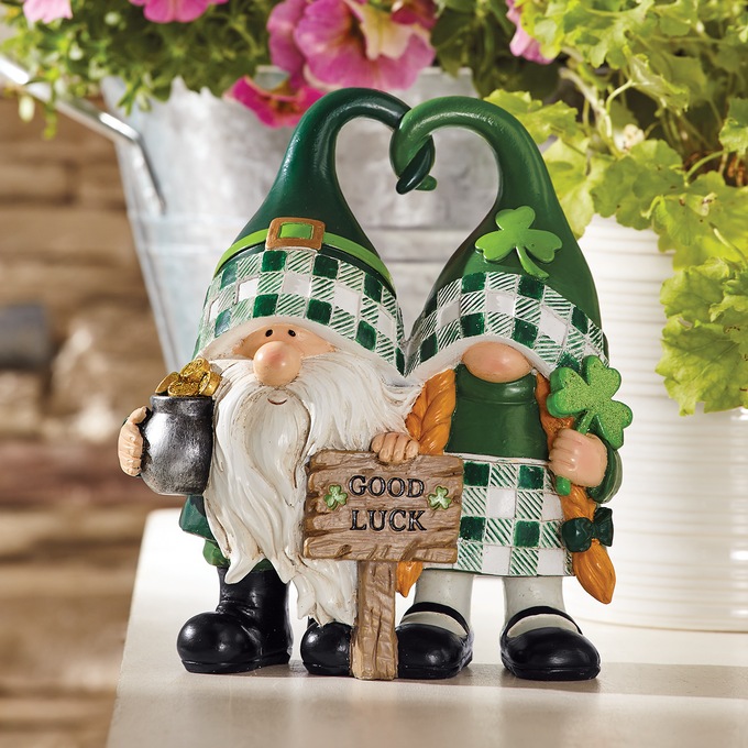 St. Pat's Good Luck Gnome Figurine, , large