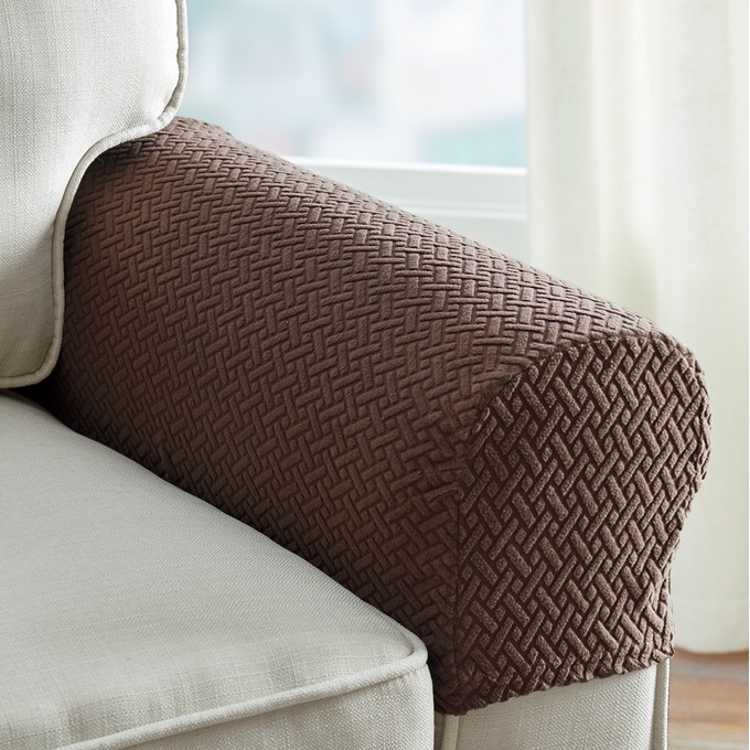 Set of 2 Upholstered Furniture Arm Protectors, , large