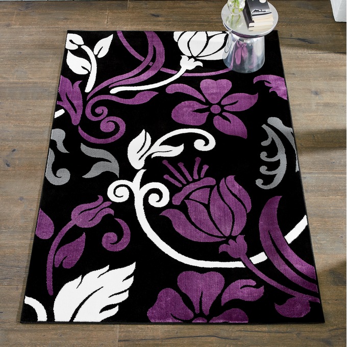 Floral Swirls Rug, , large
