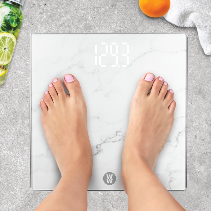 Weight Watchers Hidden Display Glass Scale, , large