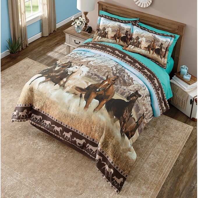 Wild Horses Comforter Set, , large