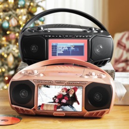 Aiwa Portable 7" Screen DVD Boom Box with Bluetooth, , large