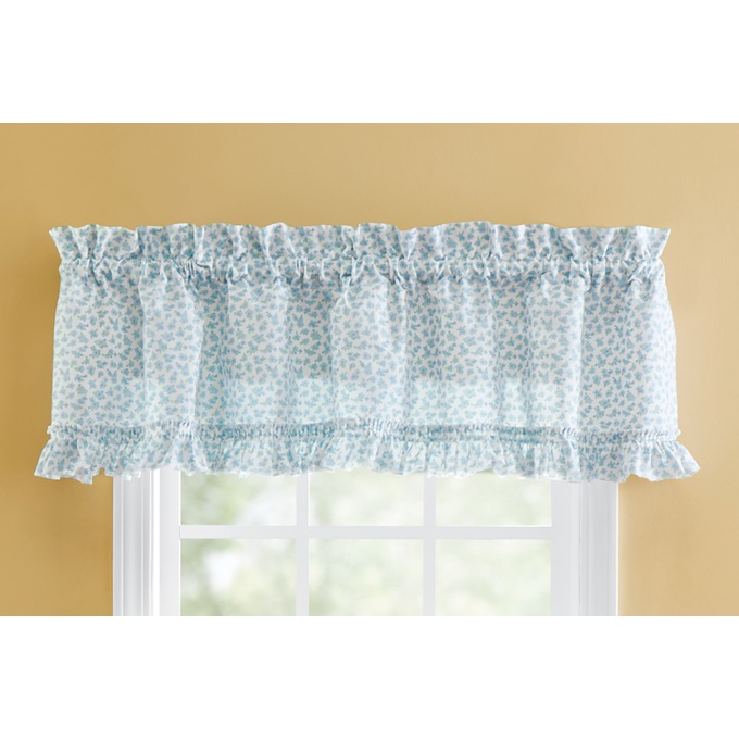 Mayfair Romantic Ruffled Semi-Sheer Cape Cod Valance, , large