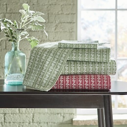 Vintage Print Cotton Sheet Set, , large