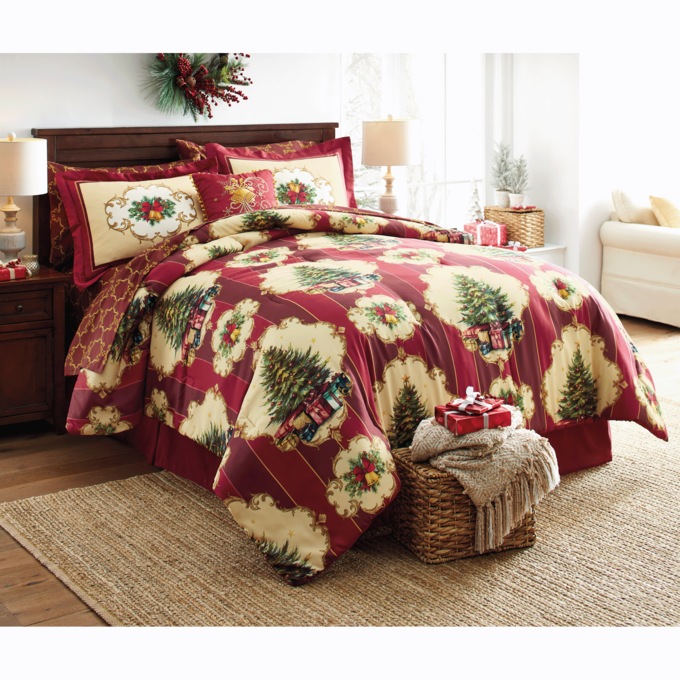 Tannenbaum Complete Bed Set, Accent Pillow, Panel Pair and Valance, , large