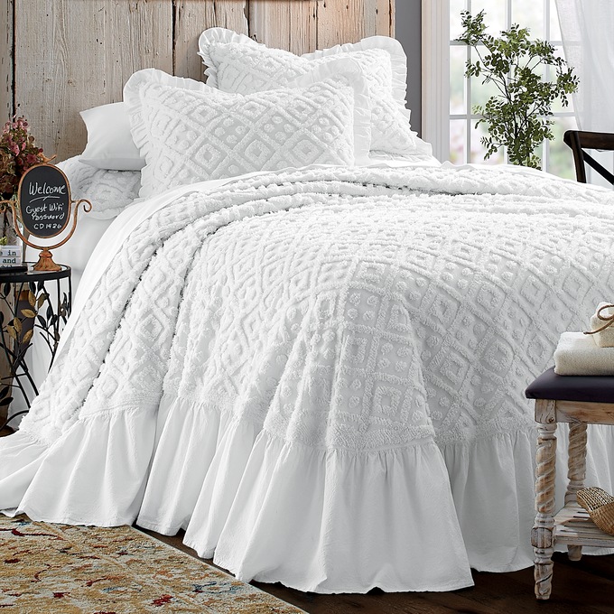 Cate Chenille Bedspread, , large