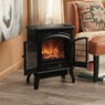 1500W Electric Fireplace Stove Heater with Remote & Realistic Flame Effect, , large