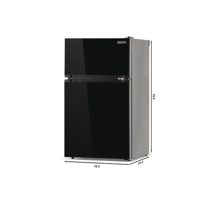Frigidaire 3.1 cu. ft. Black Glass-Finish Fridge, Black, large