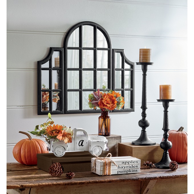 White Truck with Fall Florals, , large