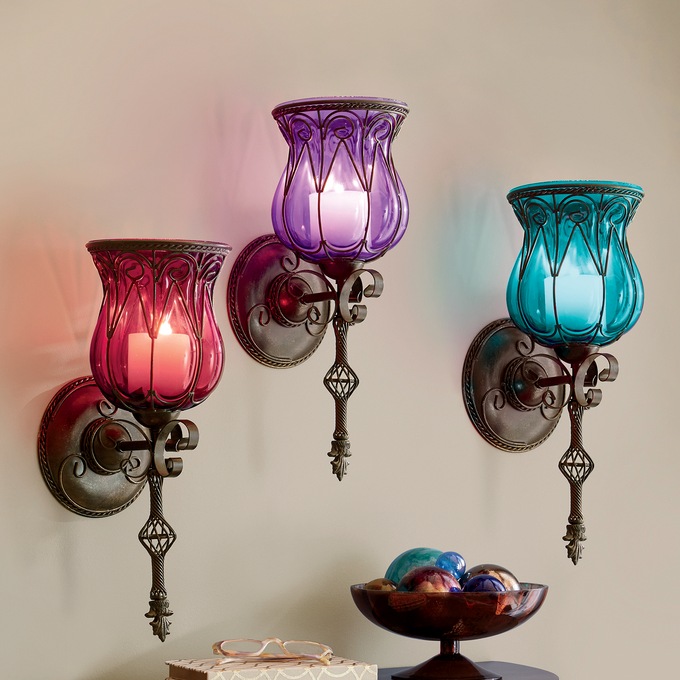 Captured glass wall sconce store