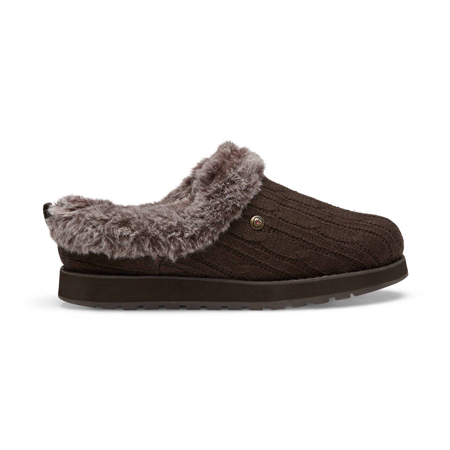 skechers ice angel suede mule slippers