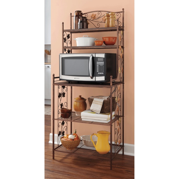 Autumn Leaves Microwave Stand, , large