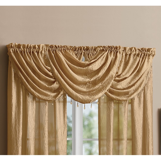 Whisper Crushed Beaded Valance, , large