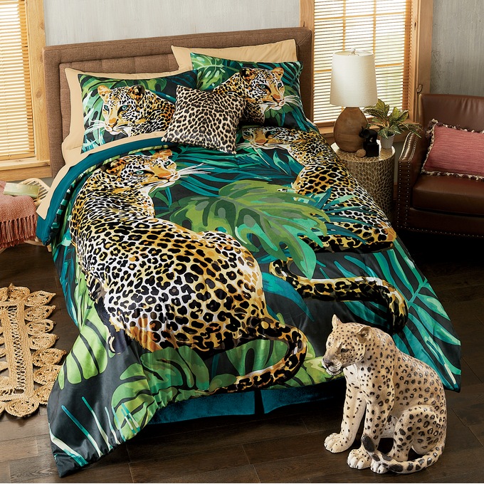 Velvet Jungle Comforter Set, , large