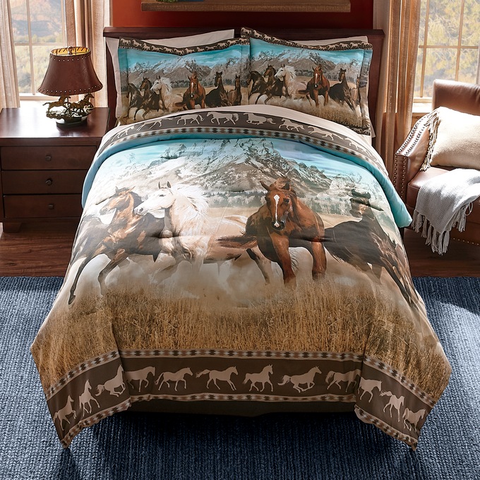 Wild Horses Comforter Set, , large