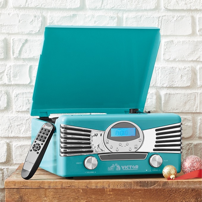 Victor 7-in-1 Turntable Music Center, , large