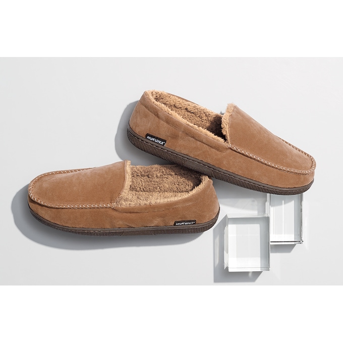 MUK LUKS Men's Faux-Suede Moccasin with Faux-Fur Lining, , large