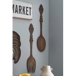 Set of 2 Rustic Utensils Wall Art, , large